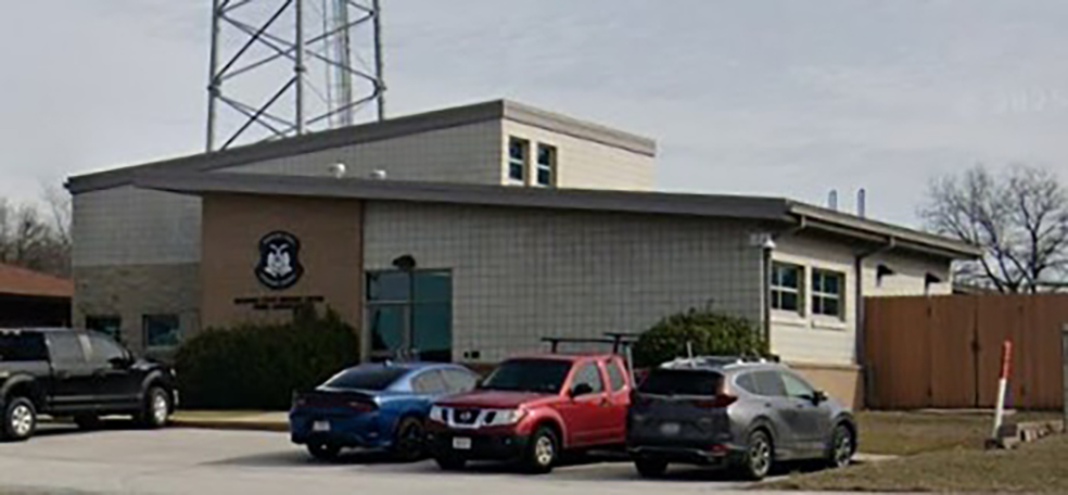 Exterior of the Troop D crime laboratory in Carthage.