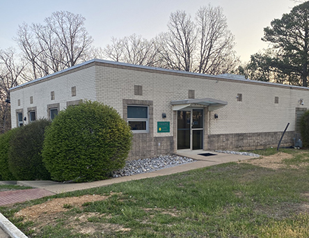 Exterior of the Troop G crime laboratory in Willow Springs.