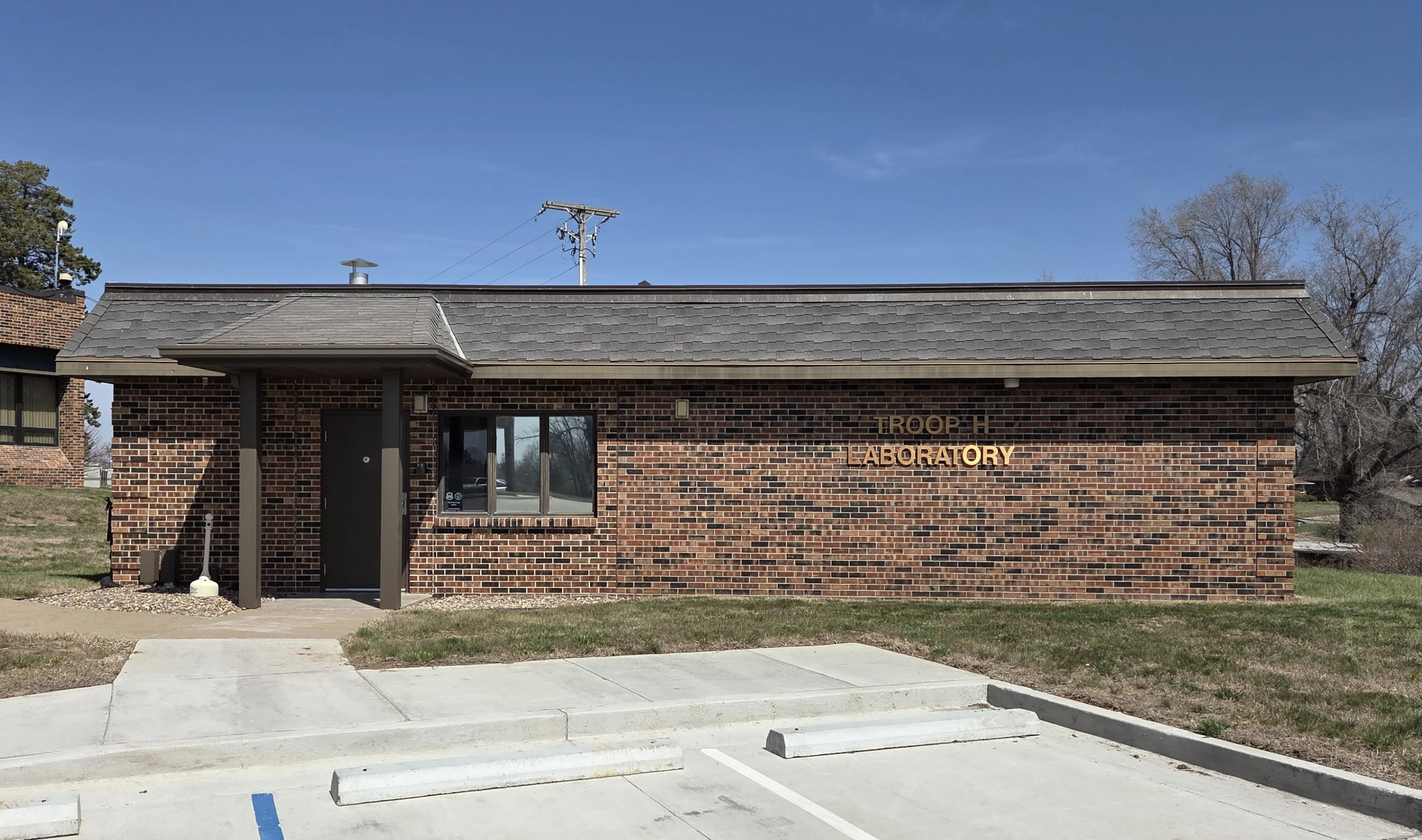 Exterior of the Troop H crime laboratory in St. Joseph.