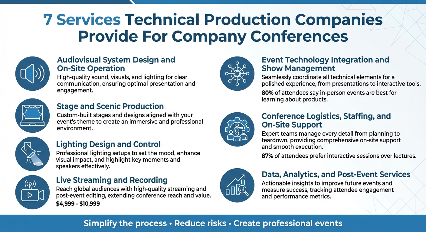 7 Essential Services Technical Production Companies Provide for Company Conferences