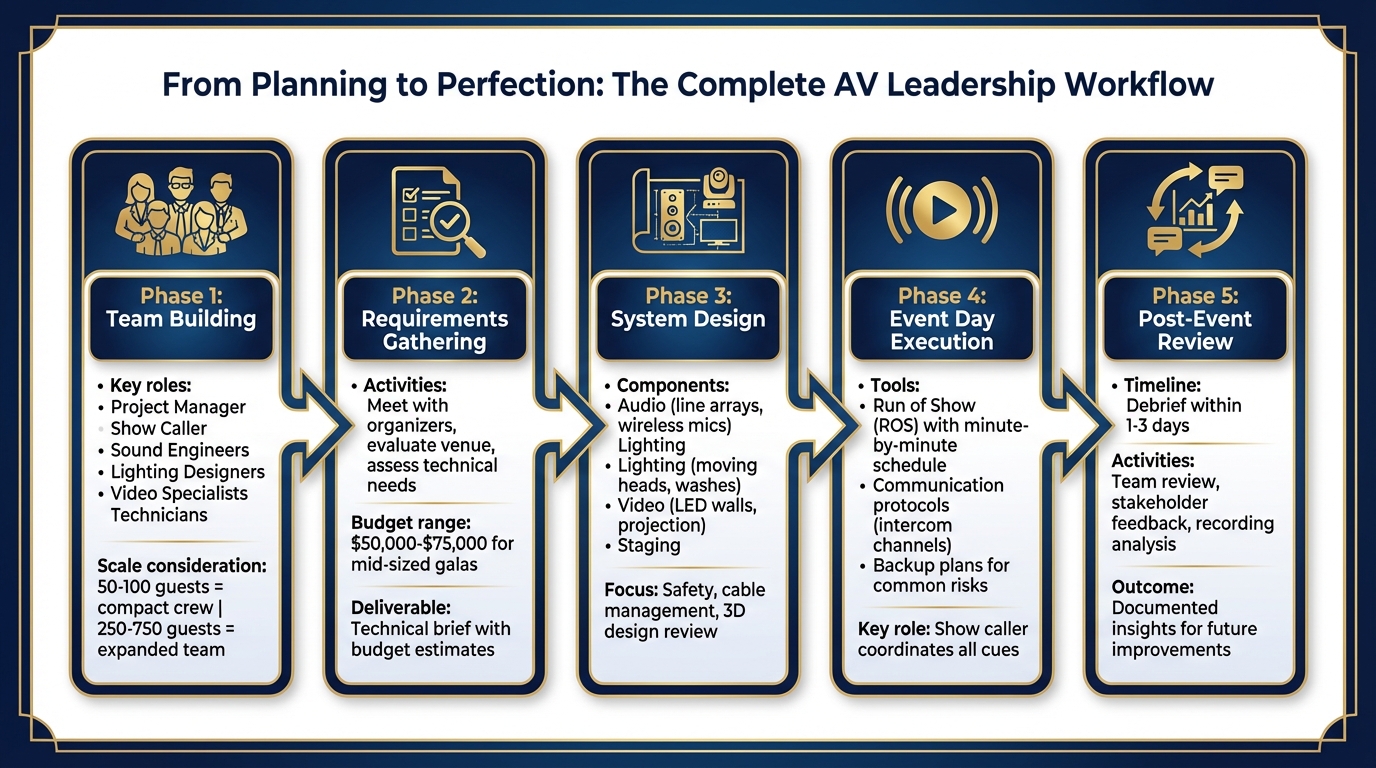 5-Phase AV Production Process for Galas and Award Ceremonies