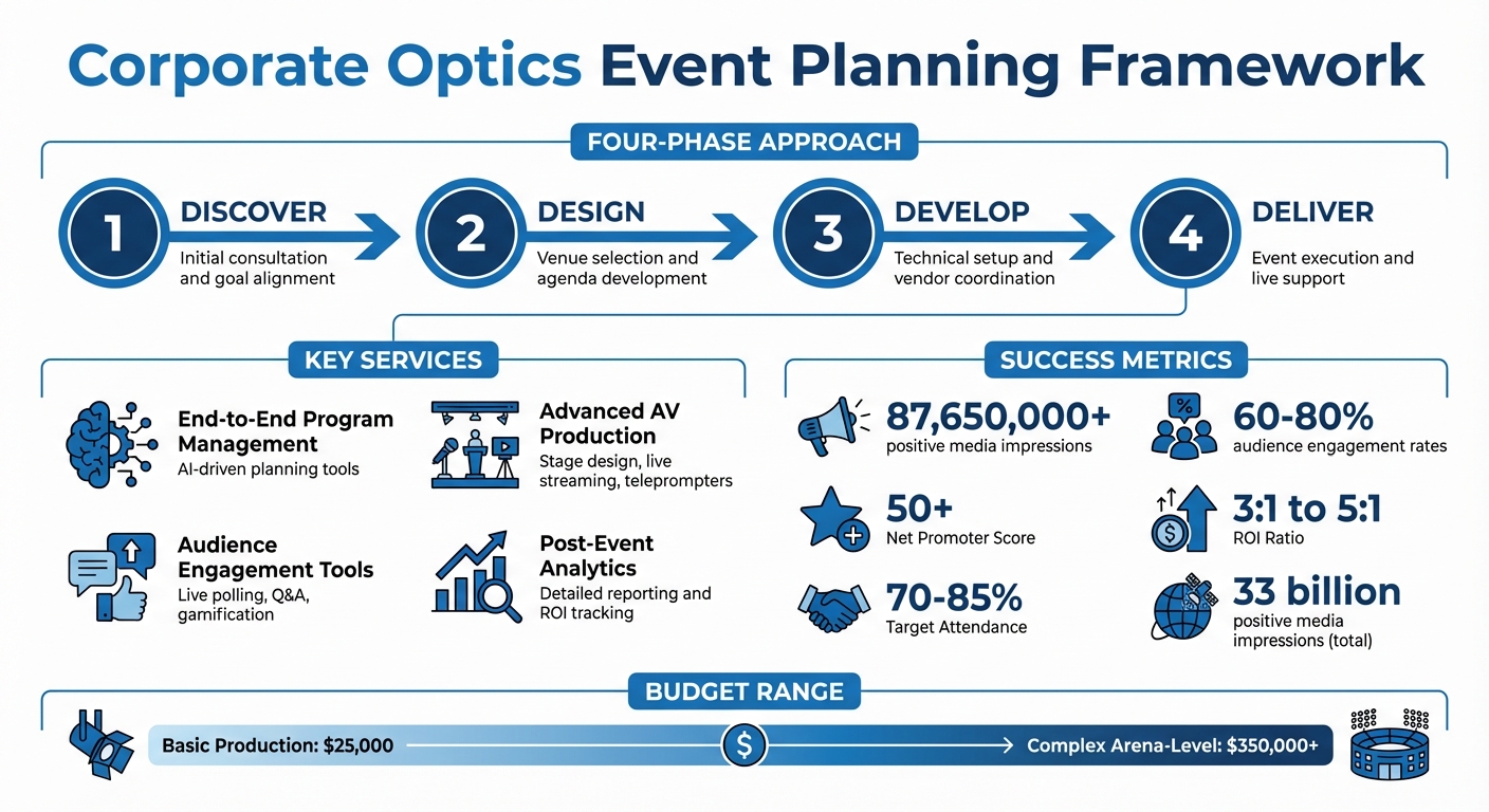 Corporate Optics Four-Phase Event Planning Process and Key Metrics