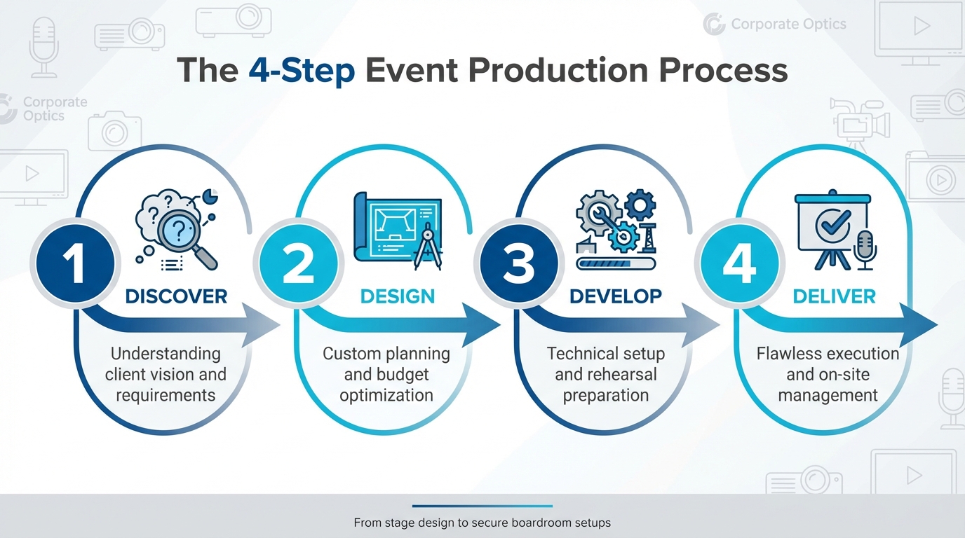 Corporate Optics 4-Step Event Production Process for Leadership Conferences