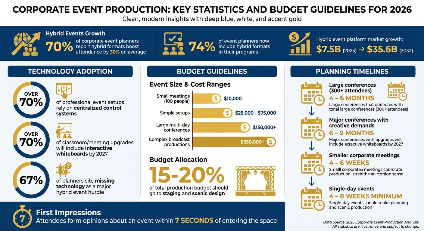 Corporate Event Production Statistics and Budget Guidelines 2026