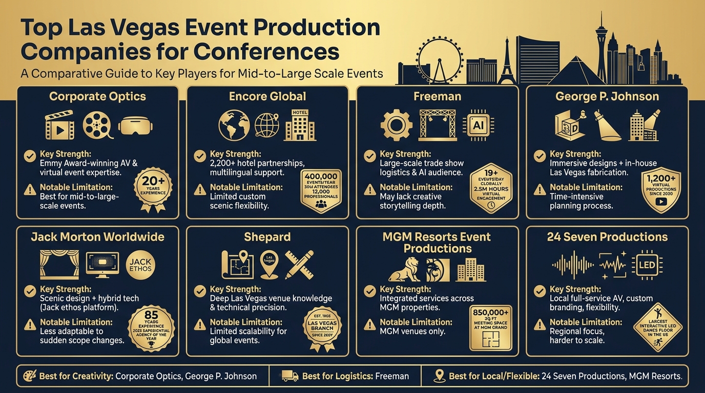 Top Las Vegas Event Production Companies Compared