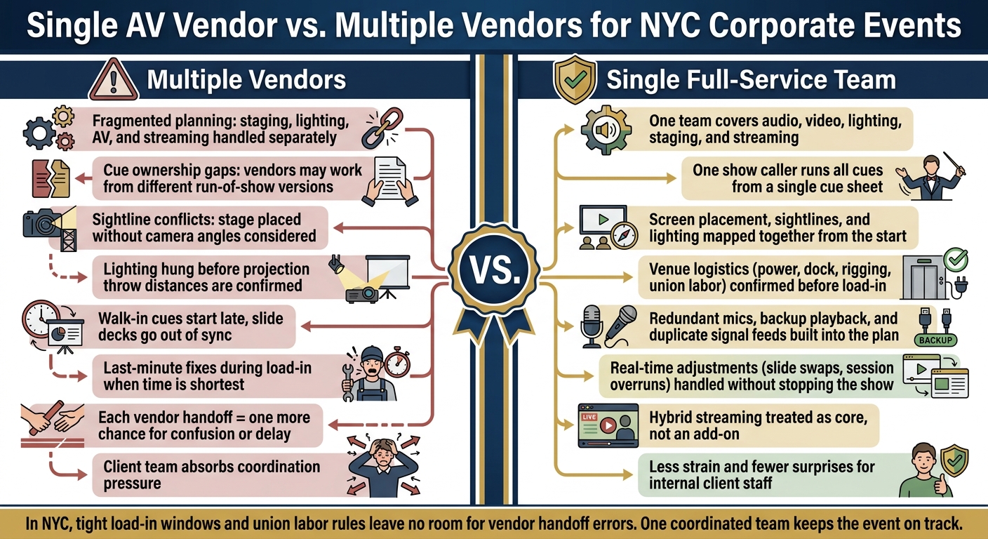 Single AV Vendor vs. Multiple Vendors for NYC Corporate Events