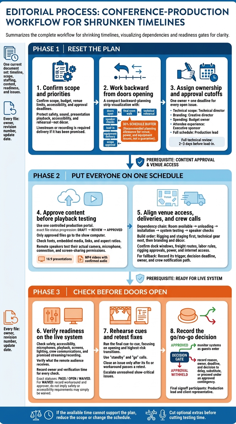 Conference Production Checklist for Tight Timelines