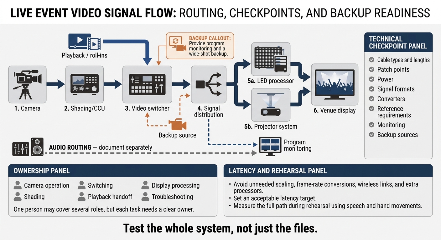Event Video Signal Flow: Camera to Screen