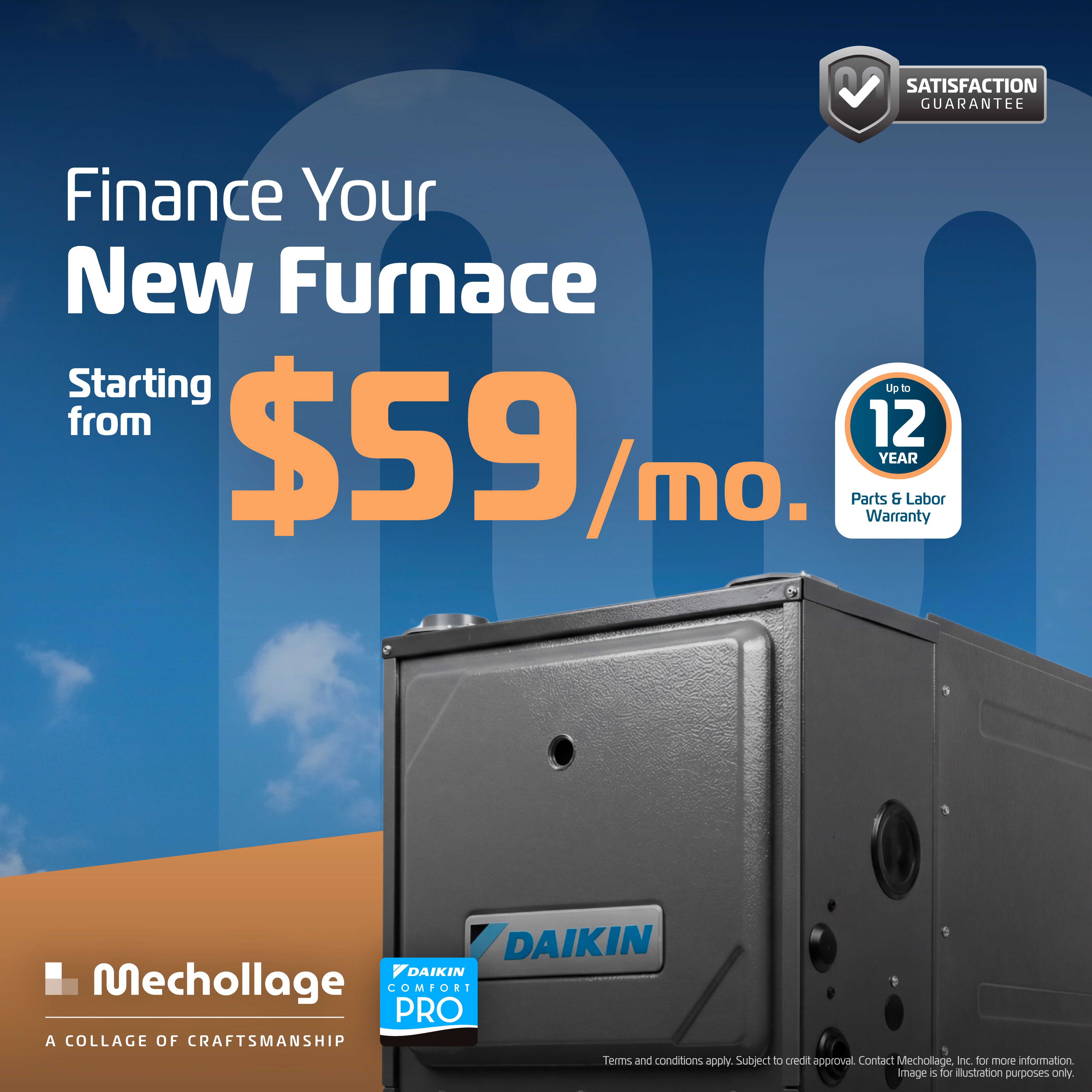 New Furnace System as low as $59/mo