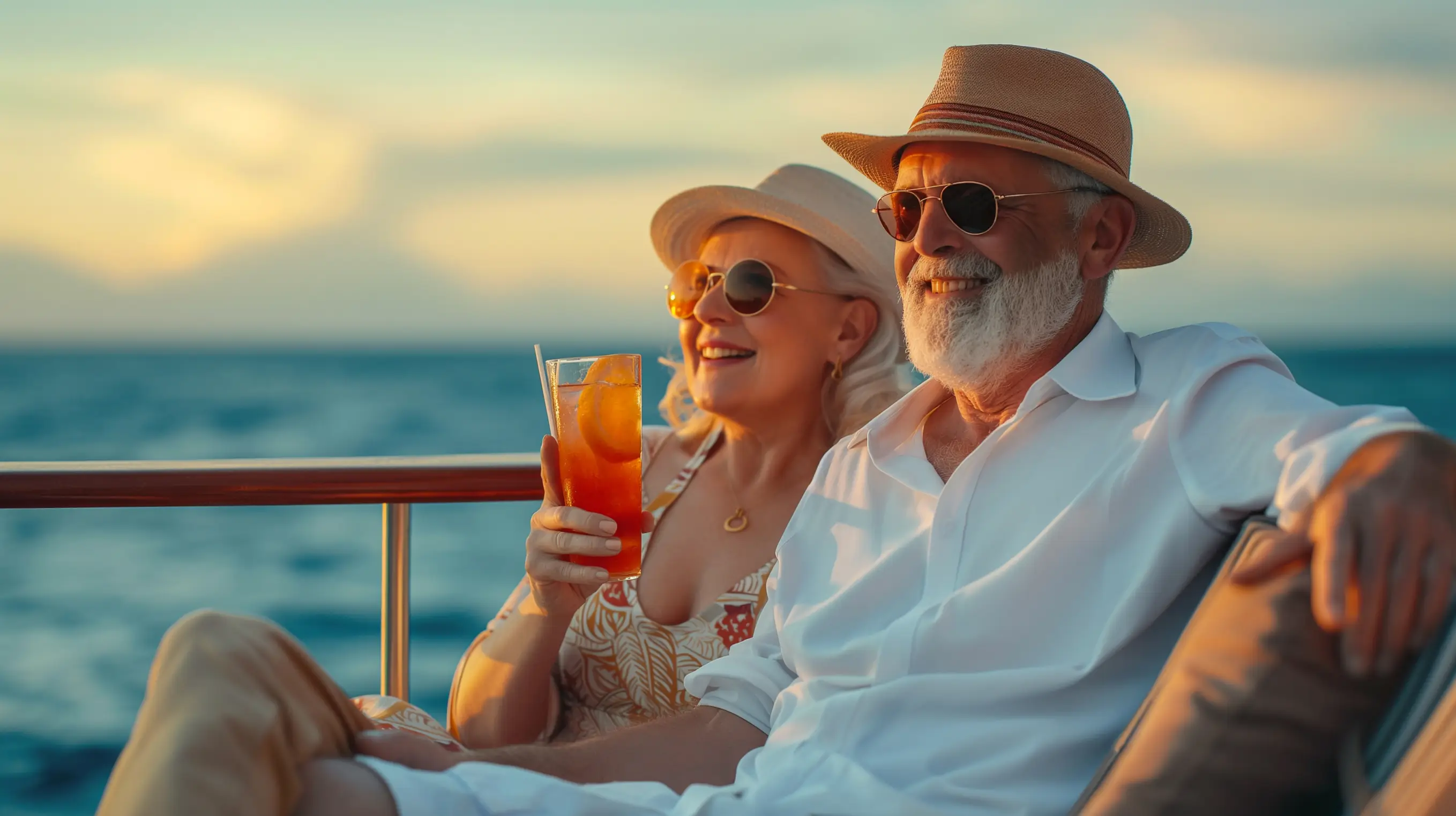 Couple de retraités en croisière