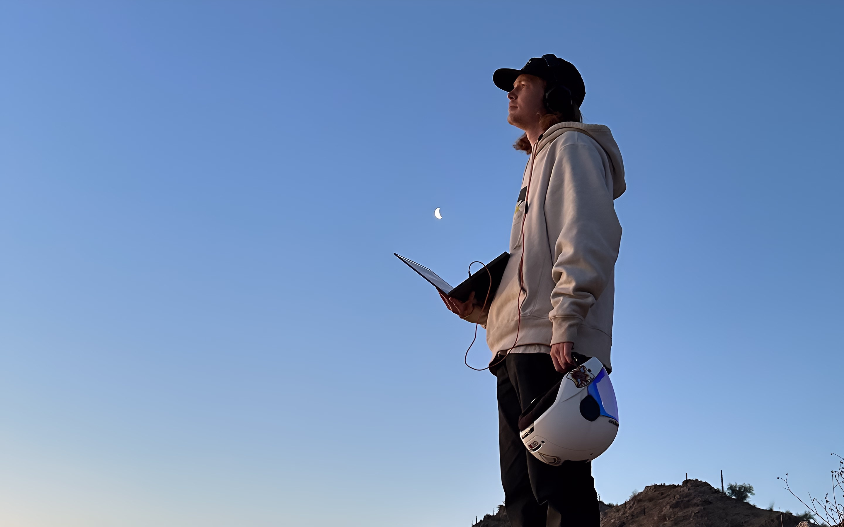 Booni, professional DJ in Arizona, featured in a high-quality promotional photoshoot.
