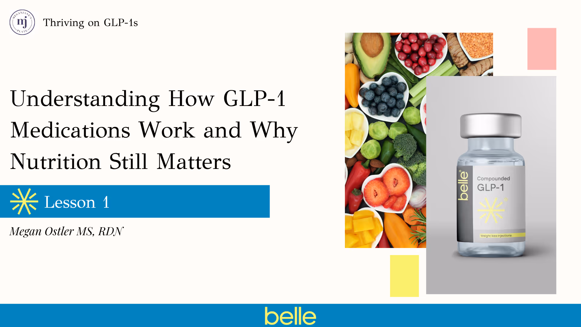 Smiling woman recording a selfie-style patient testimonial outdoors, with the Belle logo overlayed across the center and a play button in the middle.