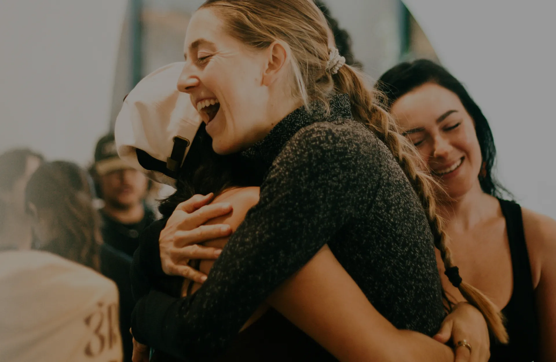 People hugging each other