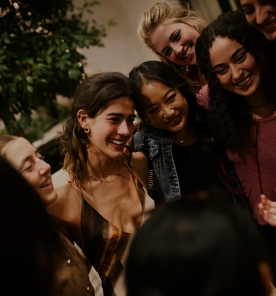 Group of people smiling