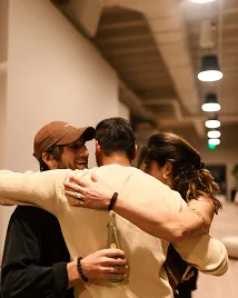 Group of people hugging