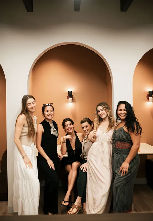 Group of people smiling