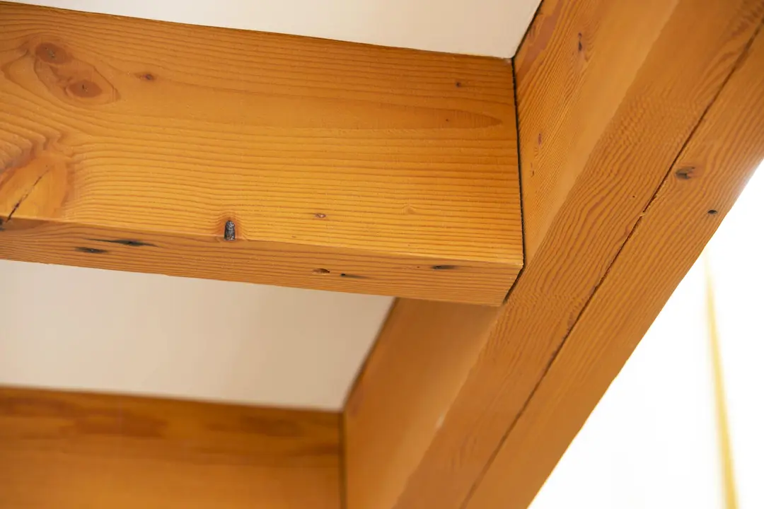 McSpadden interior reclaimed yellow cedar timber frames