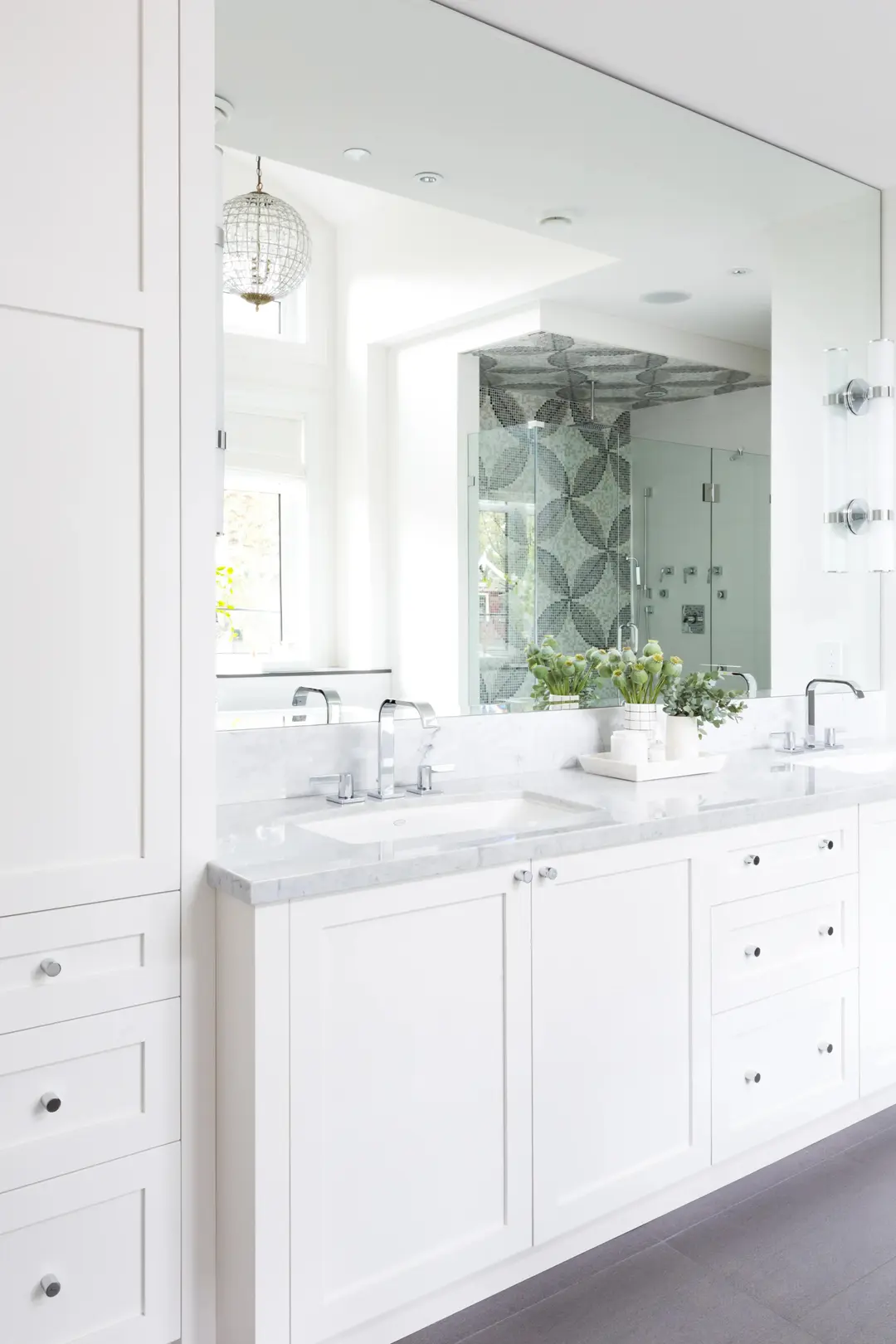 Highbury interior master bathroom vanity detail