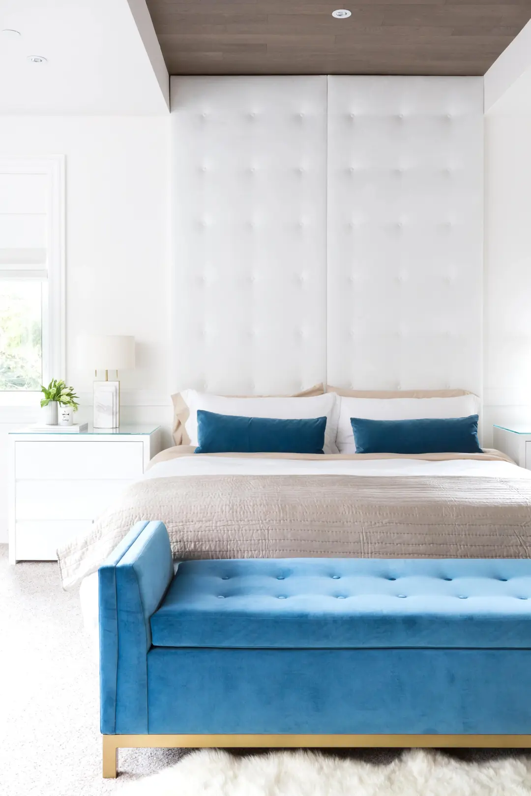 Highbury interior master bedroom bed detail