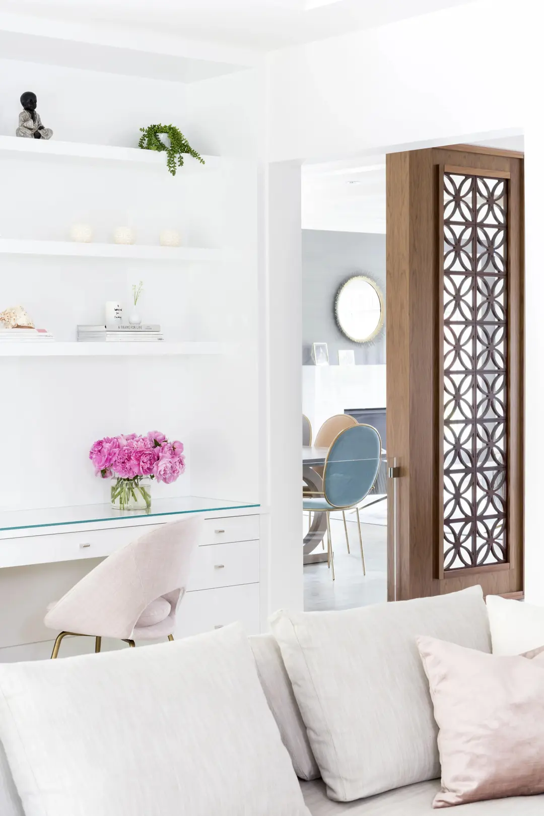 Highbury interior living room office nook detail