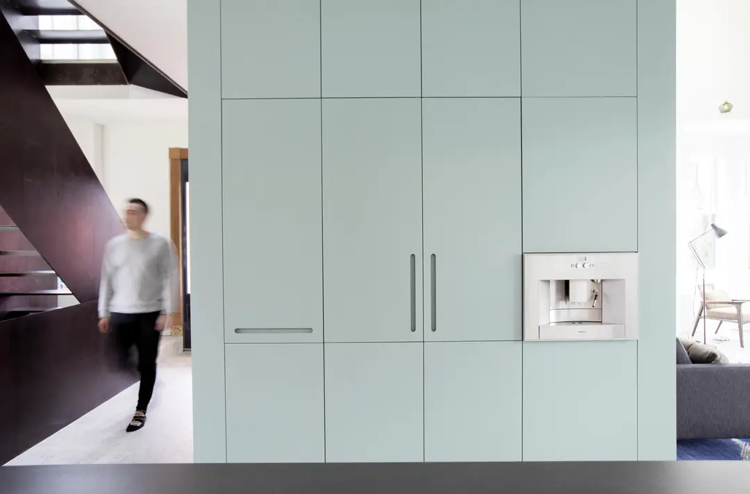 Union pink house hidden kitchen appliances