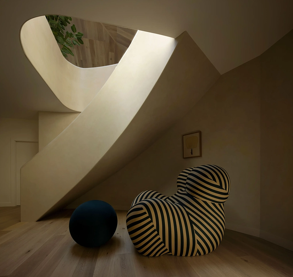 Deep Cove basement staircase