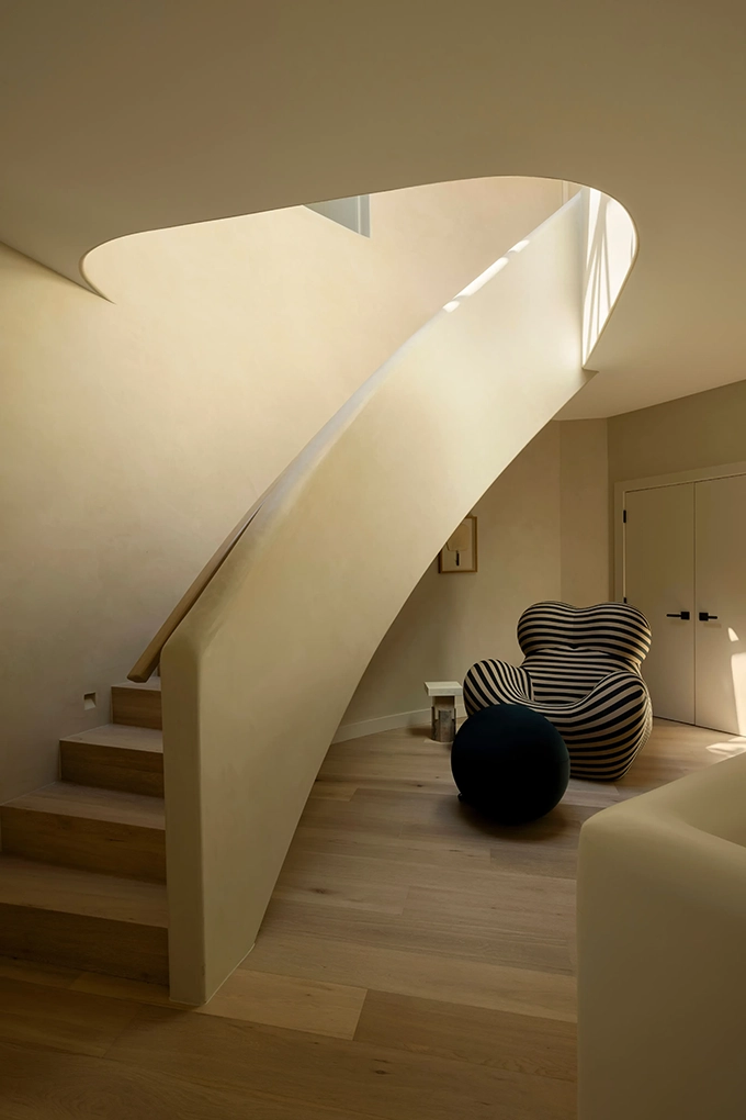 Deep Cove basement staircase