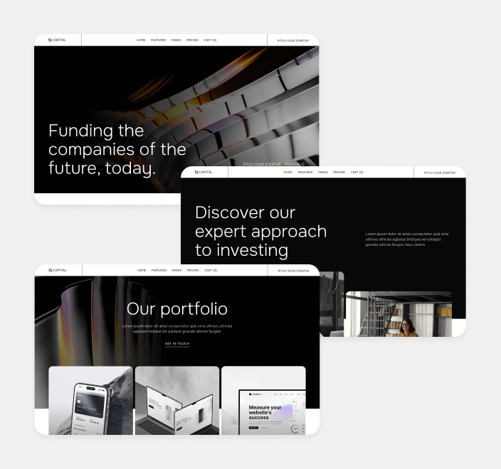 Capital - 65 Sections Included - Venture Capital Webflow Template | Brix Templates