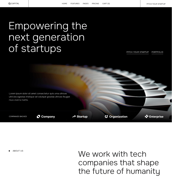 Capital - Home V1 Main Page - Venture Capital Webflow Template | Brix Templates