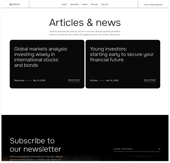 Capital - Blog V1 Page - Venture Capital Webflow Template | Brix Templates
