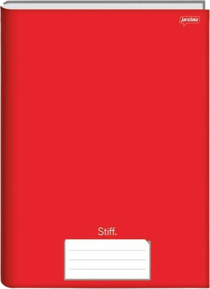 Caderno Stiff vermelho Jandaia