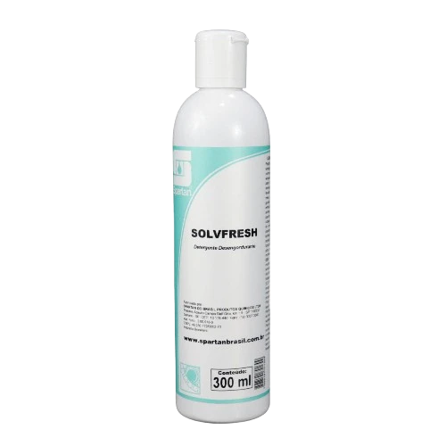 Frasco de 300 ml de Solvfresh da marca Spartan, ideal para desodorização e limpeza.