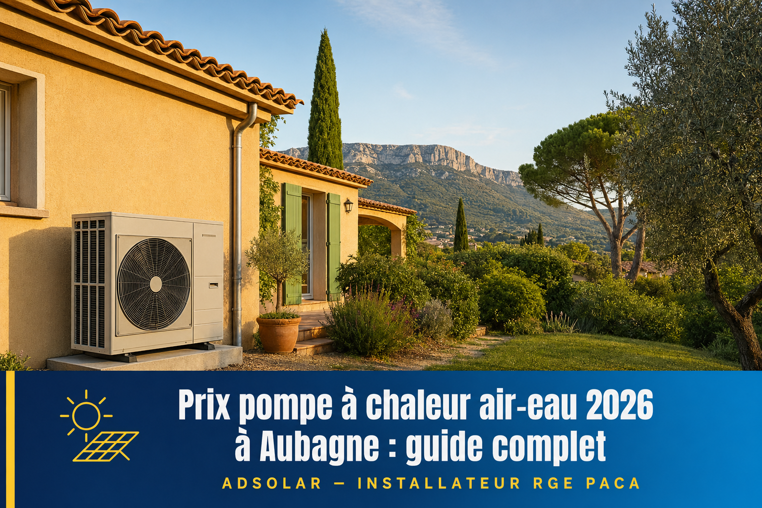 prix pompe à chaleur air eau 2026 Aubagne — Aubagne