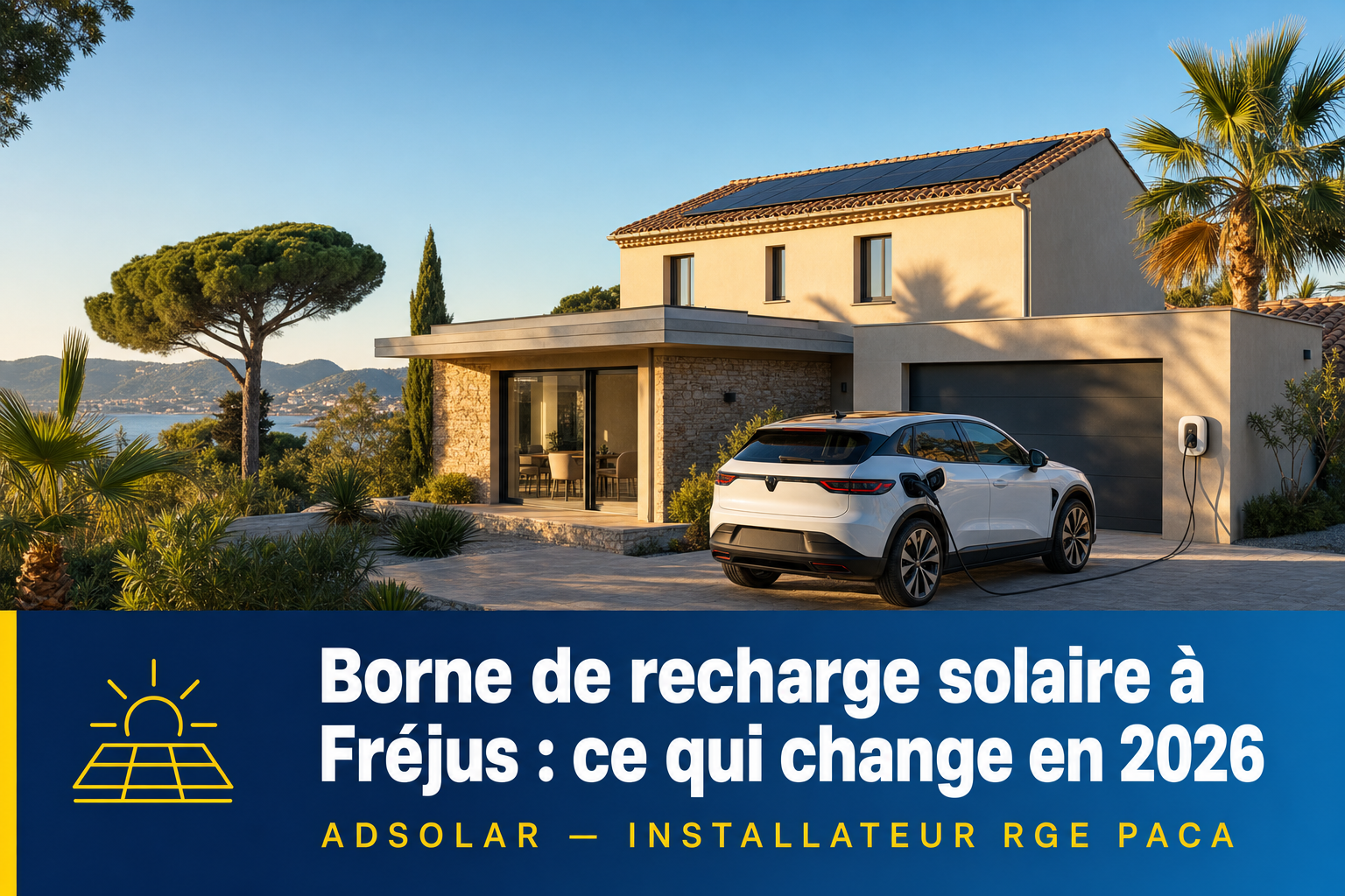 borne de recharge avec panneaux solaires Fréjus — Fréjus