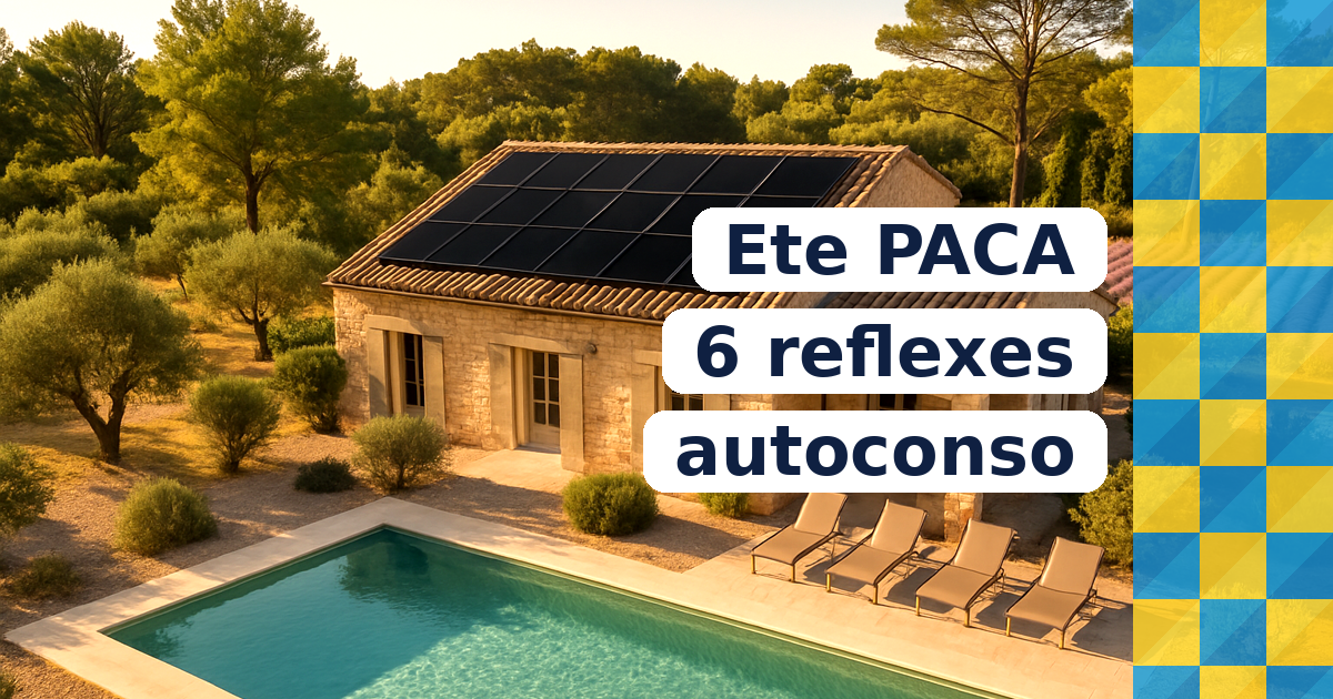 Villa provencale avec panneaux solaires en ete PACA