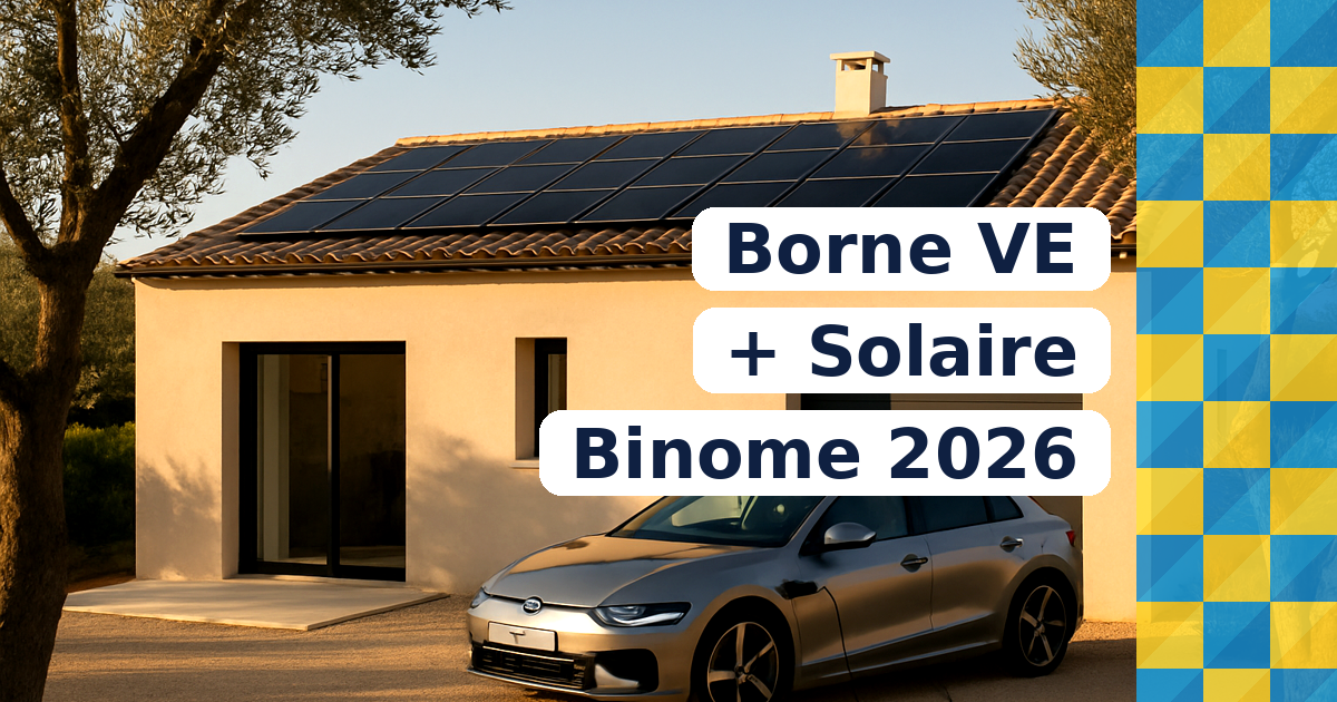 Borne de recharge voiture electrique sous panneaux solaires en PACA