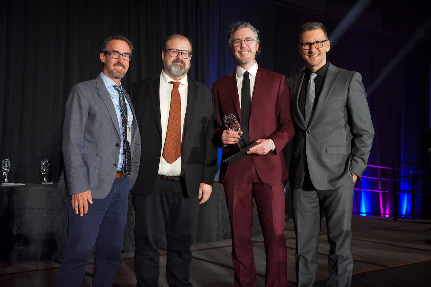 Whereabouts team receiving Tourism Innovator of the Year award