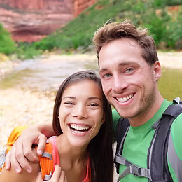 A couple enjoying nature at Four Corners Algonquin