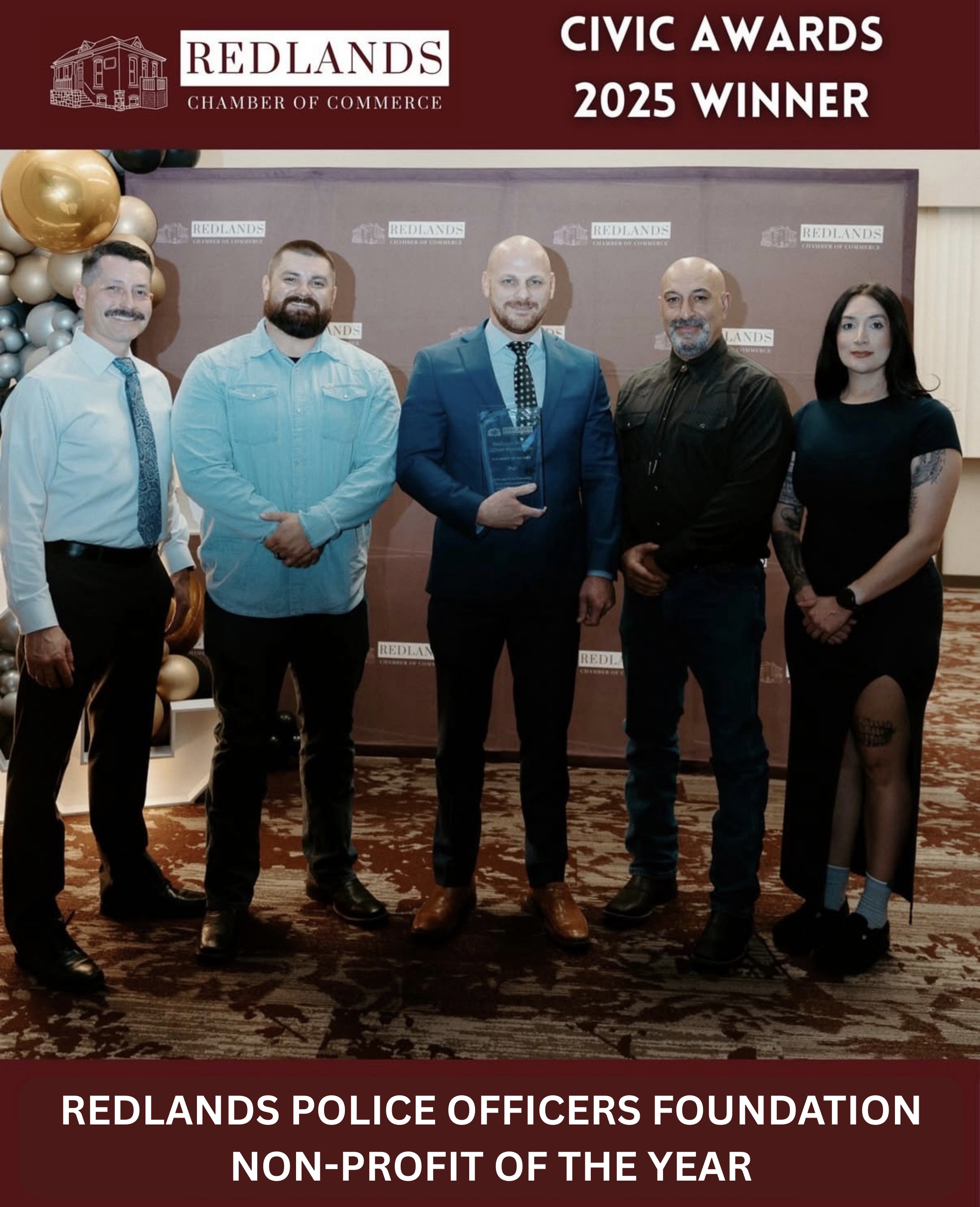 Redlands Police Officers Foundation is awarded 2025 Non-Profit of the year award
