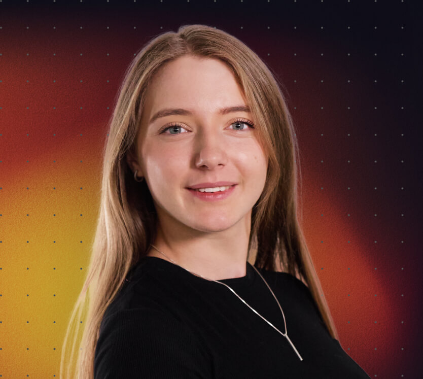 Professional headshot of Iryna Fedoriv, a smiling team member at the Calgary-based Catch Digital growth agency.