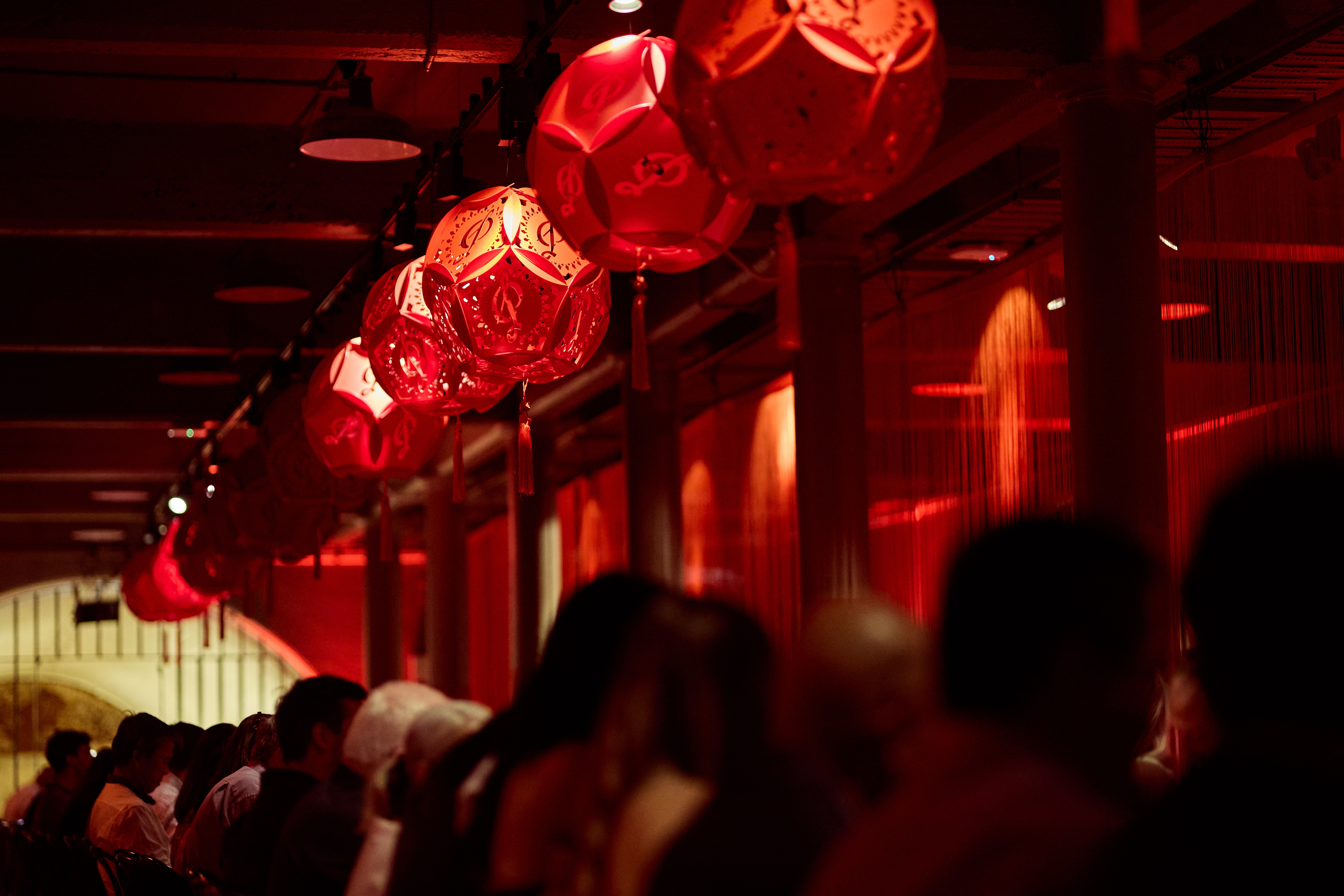 Penfolds Lunar New Year — custom branded lanterns hanging in the venue