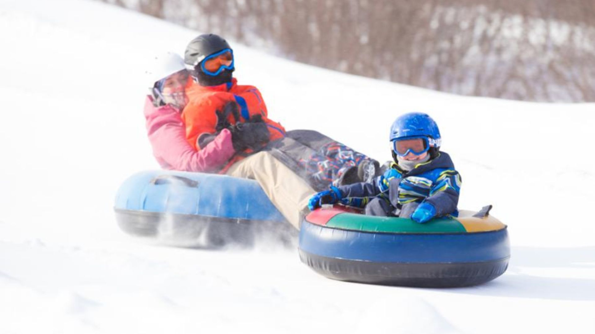 Snow tubing at Mont Farlagne