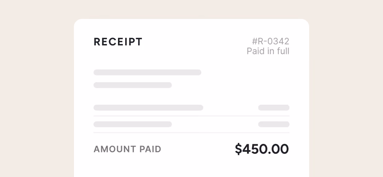 Receipt generator preview