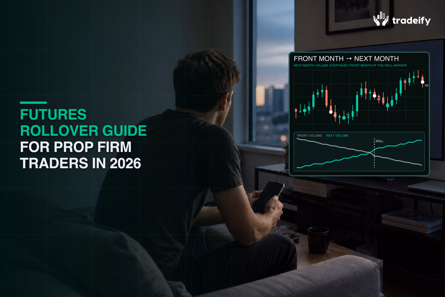 Trader preparing to switch from the front-month futures contract to the next active contract