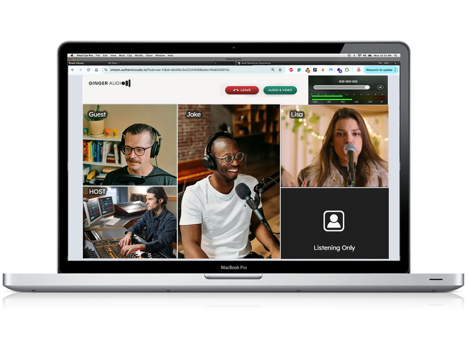 Authentic Audio has inbuilt two-way video chat functionality