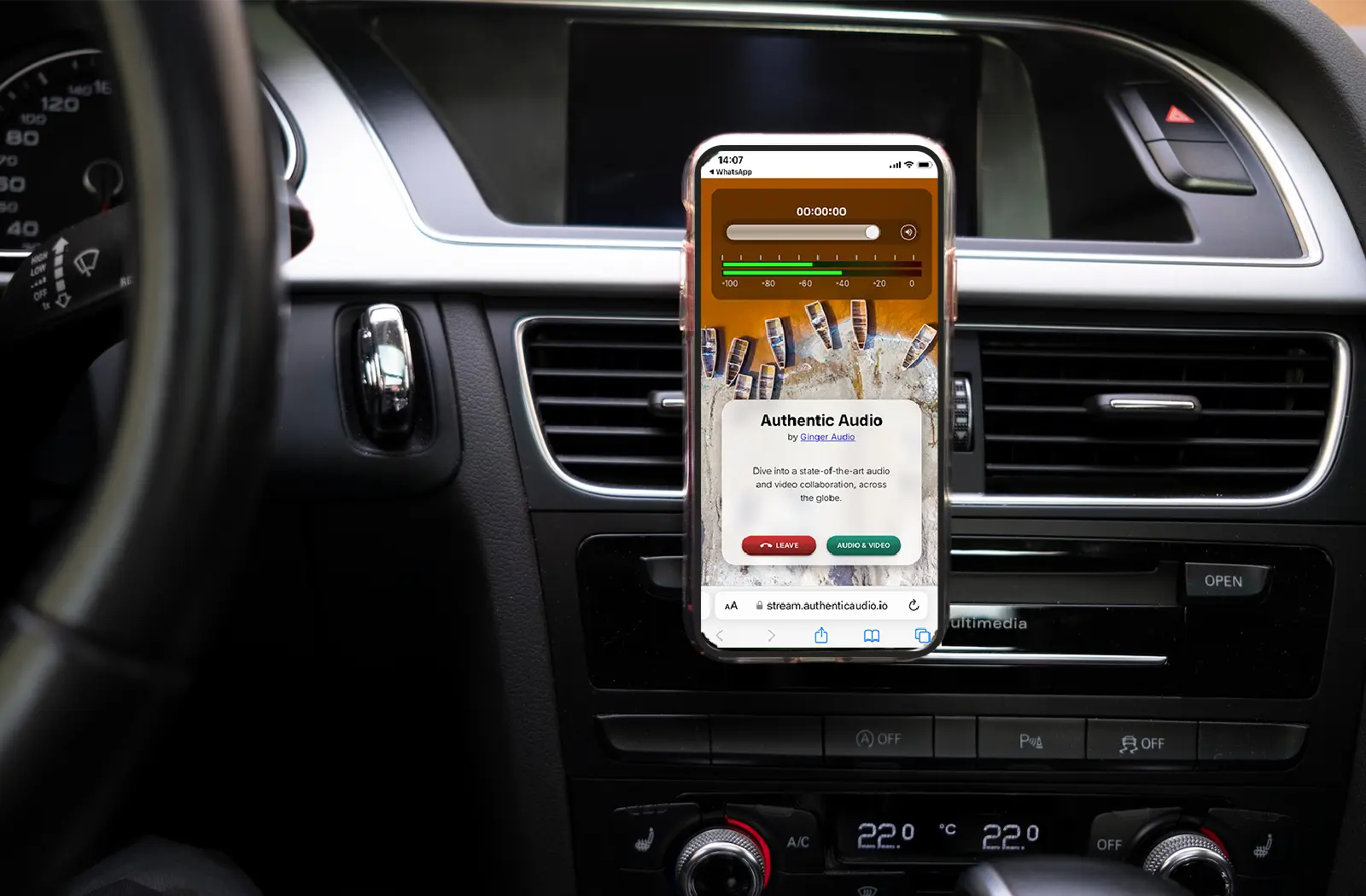 Monitor your mix on any web-enabled device thanks to Authentic Audio