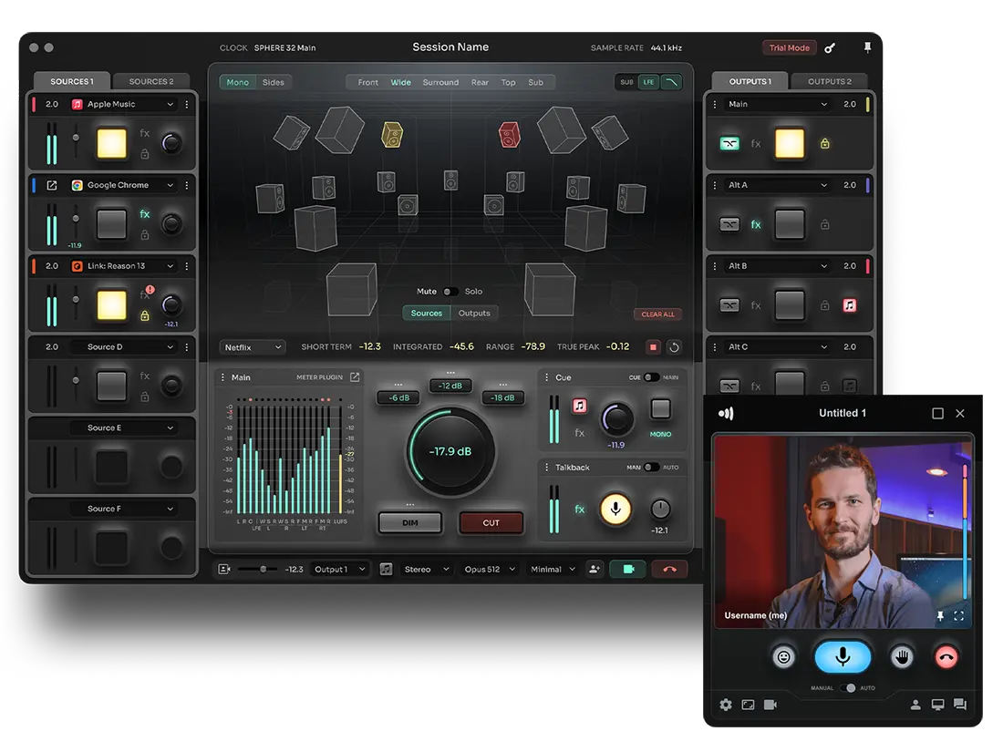 Room calibration software for surround sound and immersive audio speaker systems
