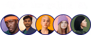 Text '+4K on the waiting list' above circular portraits of five diverse individuals.