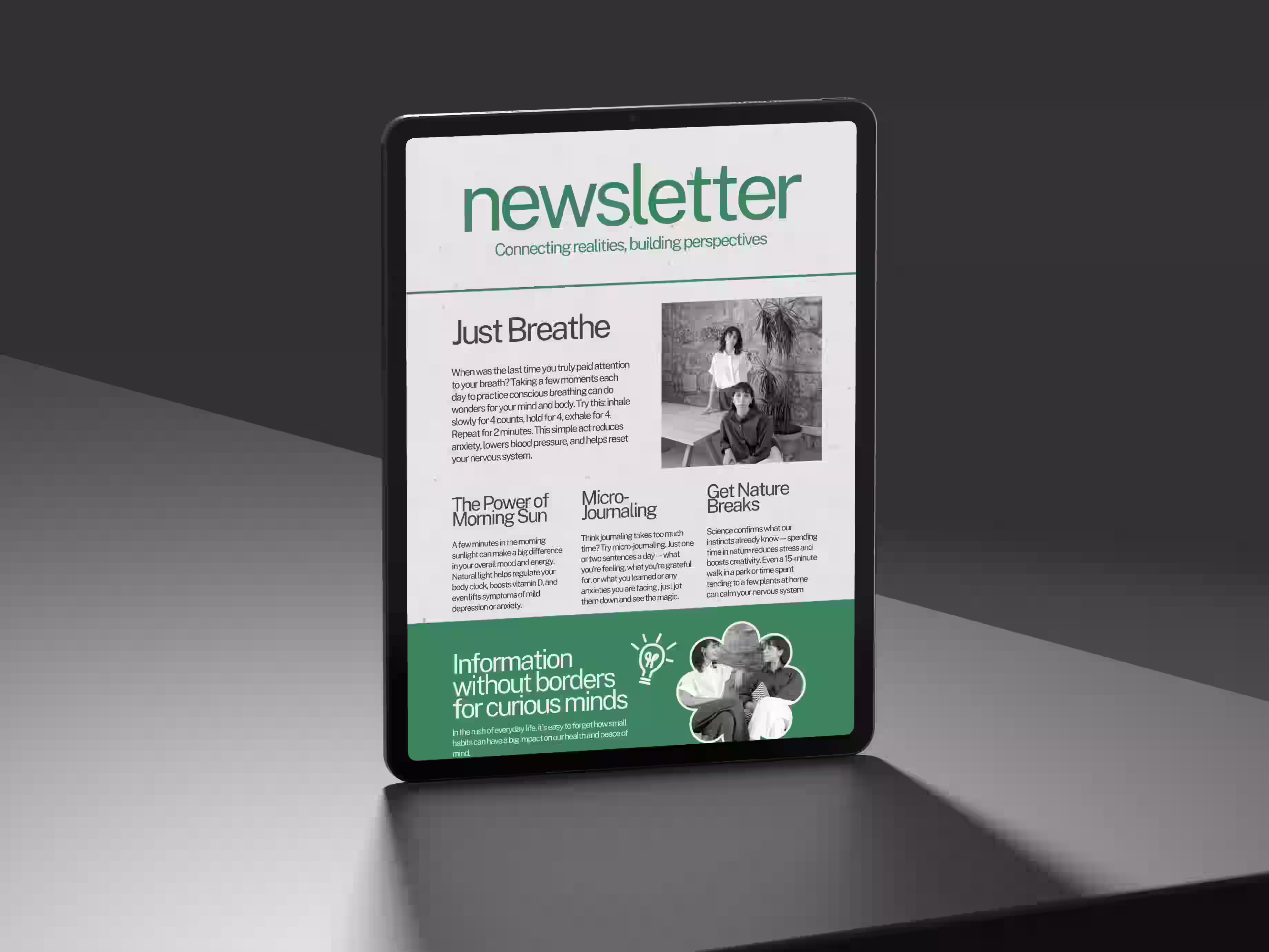 Professional email newsletter design for SaaS startup – minimalist UI layout with modern typography
