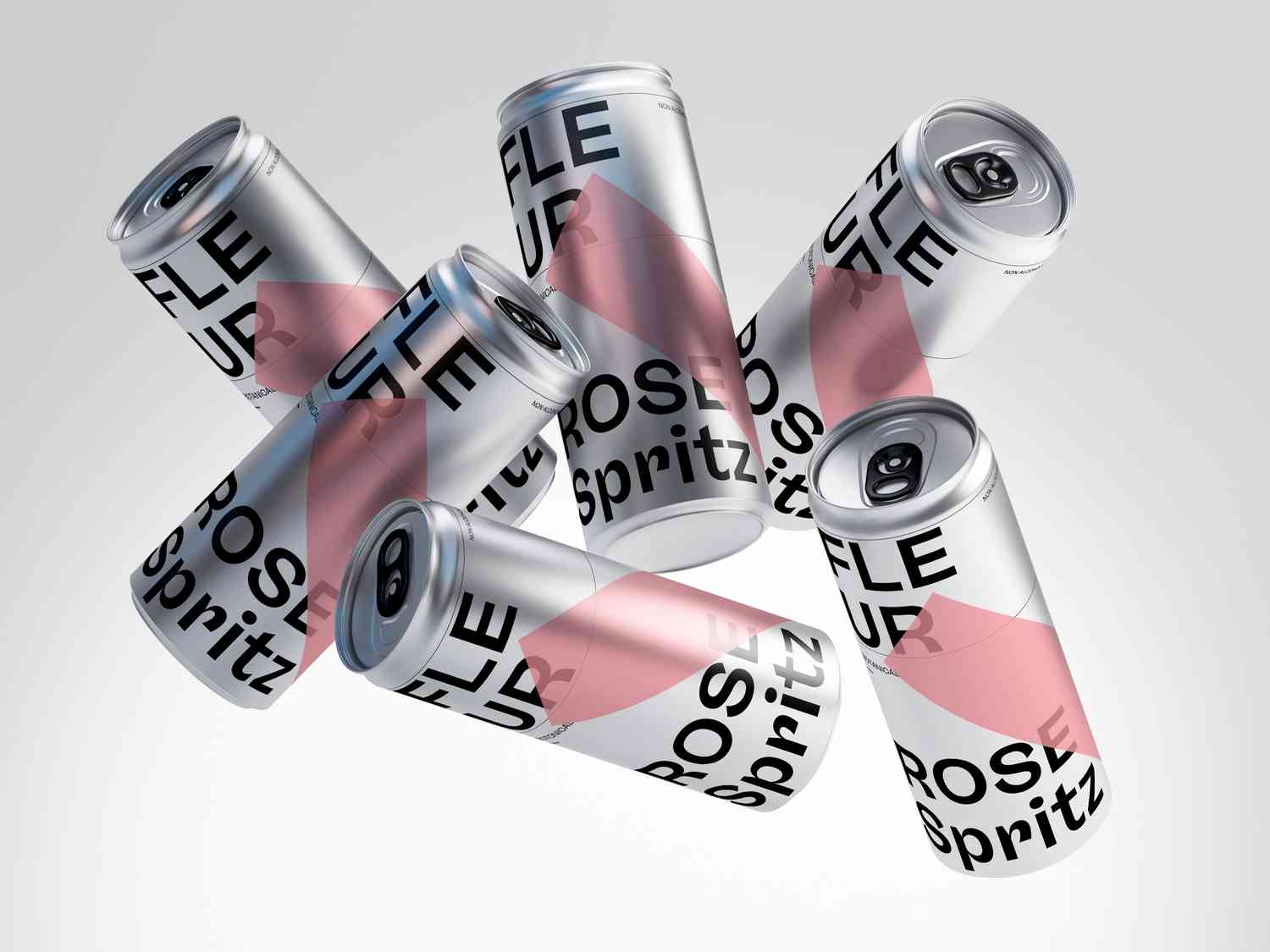 Modern beverage packaging design for startup – bold typography and minimalist branding by Design Policy